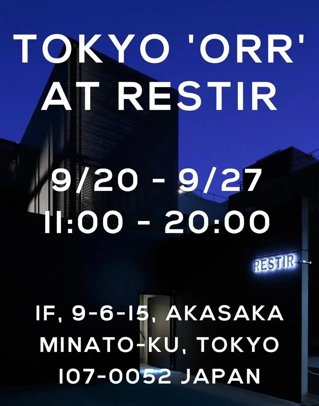 Korean Fashion Brand ORR, Gaining Strong Attention in Both Korea and Japan, to Hold Pop-Up at RESTIR in Tokyo